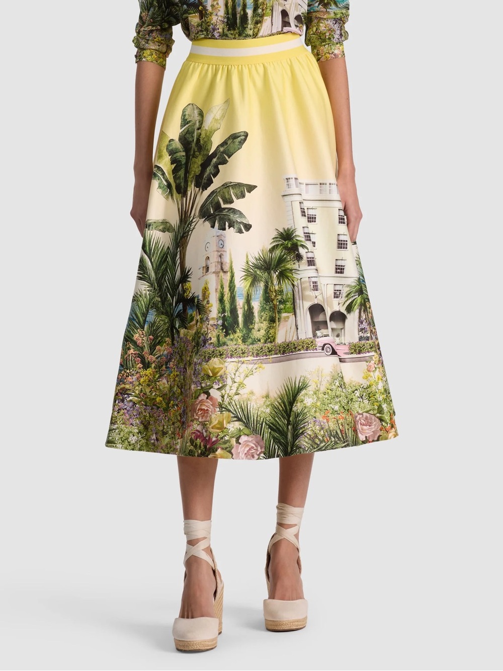 EARLA STACEFACE MIDI SKIRT pure paradise Tropical